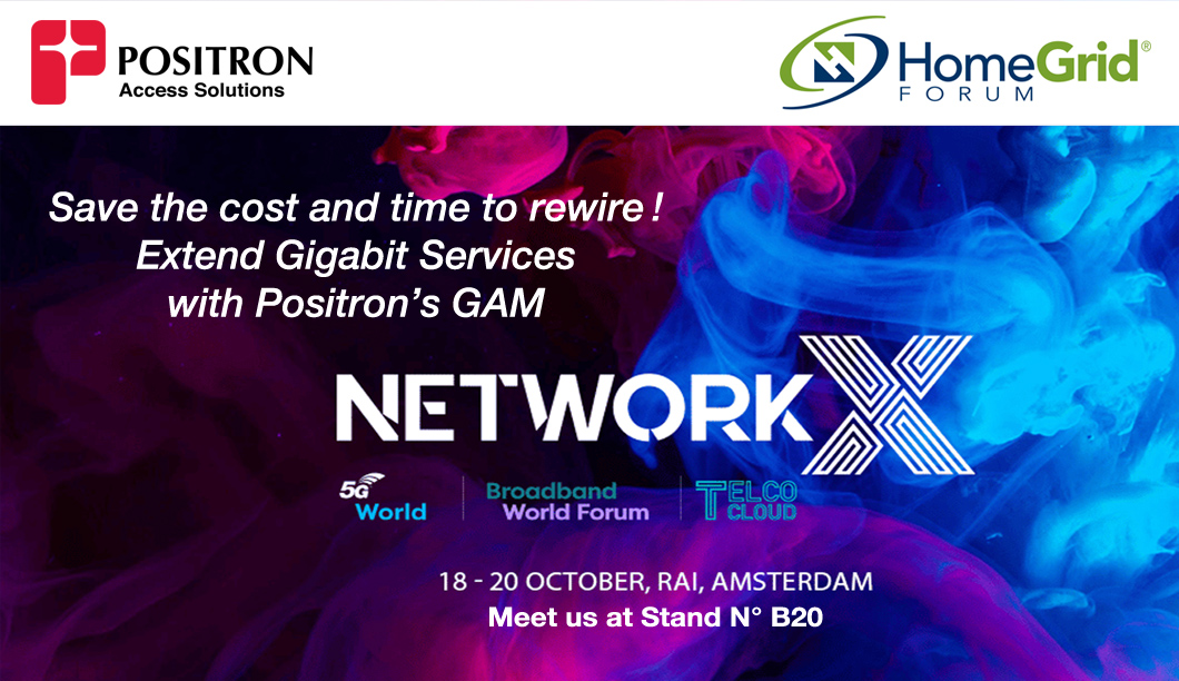 Visit us this week at Network X 2022 in Amsterdam in the HomeGrid Forum booth B20 and learn about our G.hn solution. #ghn #networkx #fiberextender