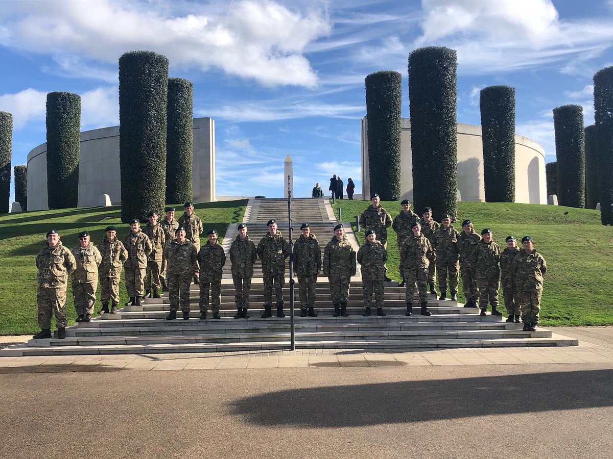 GlosACF's tweet photo. On Saturday, the Forest Detachments of C Company joined together to visit the @nat_mem_arb . All experienced a thought-provoking Remembrance Guided Tour, followed by the Land Train. To do this ahead of Remembrance Day left us all inspired and thoughtful of the past #remembr #acf https://t.co/UD2wZp3RDj