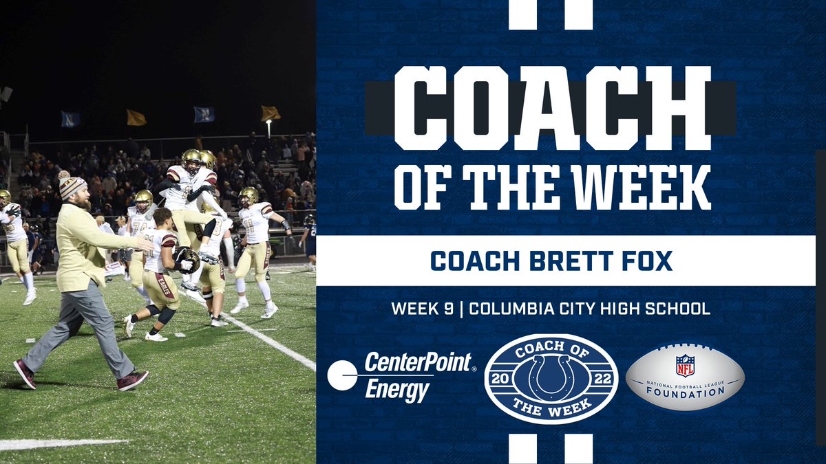 Congrats to Coach Brett Fox from <a href="/cc_eagles/">Columbia City Eagles</a> for being named our Week #9 Coach of the Week! #ThisIsHighSchoolFootball