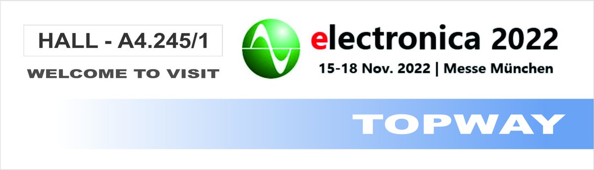 Topwaylcd's tweet photo. Welcome to visit Topway Display at #electronica 2022, HALL A4 - 245 in Munich, Germany. 
@electronicaFair https://t.co/AIMTA0G0vO