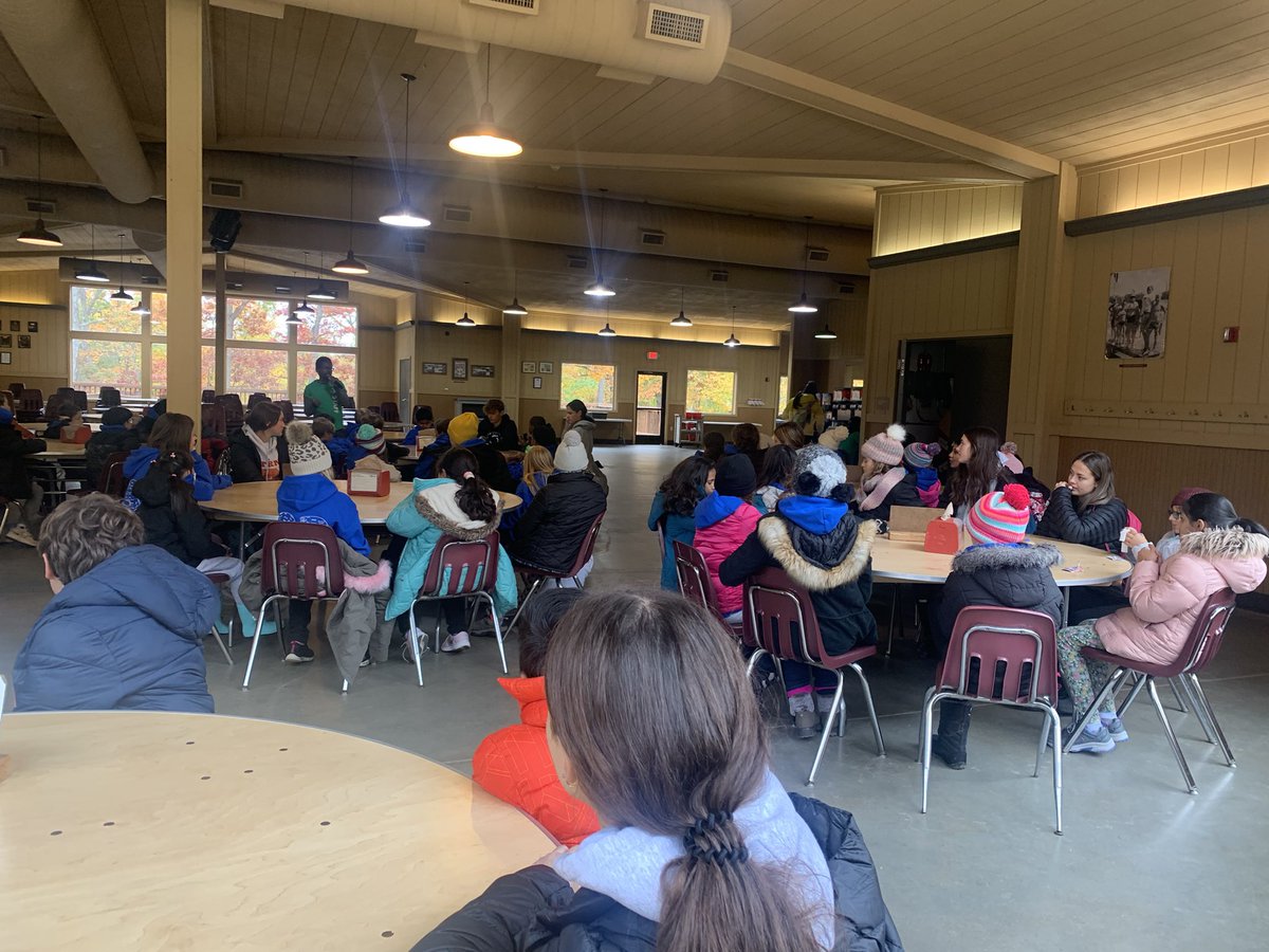 Mrs_Stevens2's tweet photo. Fifth grade camp is in full effect! @TroyUnion First up: orientation https://t.co/TsFAPCbeTW