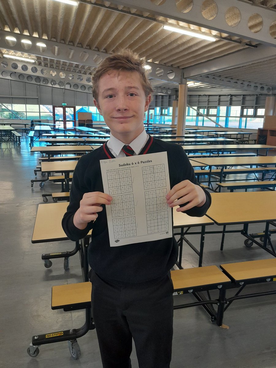 RennicksMiss's tweet photo. And the winners for this HT challenges are Mr Eddy's form!! Look forward to our celebration breakfast! Well done Alfie, Sudoku King 🔢 👑 #team8 https://t.co/uM2nqo6Es8