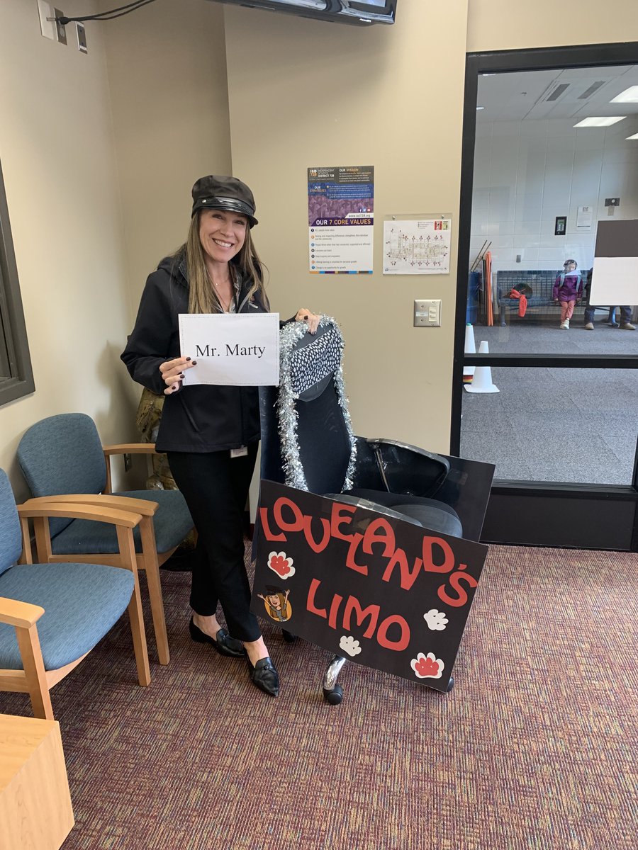 Loveland's Limo was in FULL SERVICE for this first grader!  Thank you to the Marty family for purchasing "Loveland's Limo" at the Fall Carnival.  Principal Loveland enjoyed "driving" Rylen around for the day. #GoPumas 🐾 @WCampbell728 @bittmand <a href="/ISD728/">ISD 728</a> <a href="/KateMLoveland/">Kate Loveland</a>