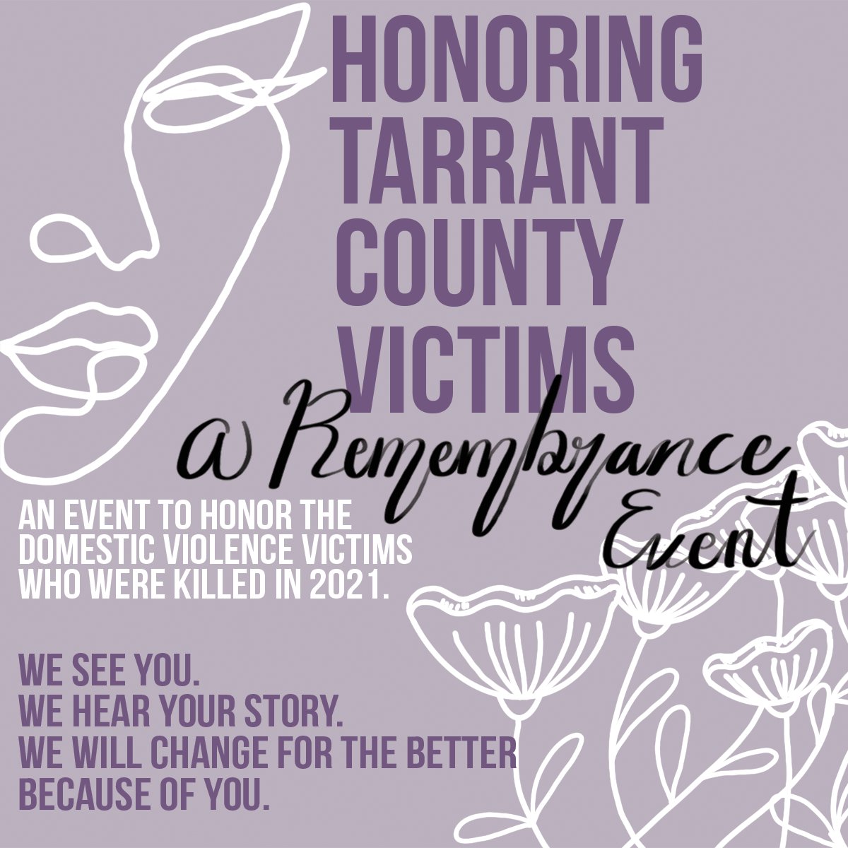 HOLLANDcoPR's tweet photo. This Domestic Violence Awareness Month, show your support for victims and survivors of Domestic Violence by attending @SafeHavenTC's Remembrance Event -- Thursday, October 20, at noon. https://t.co/qL47jJNgvn