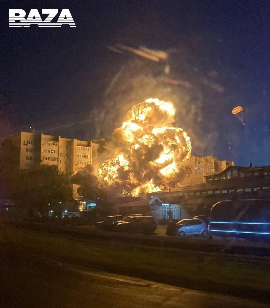 The aftermath of plane hitting a resudential building in Yeysk, Russia