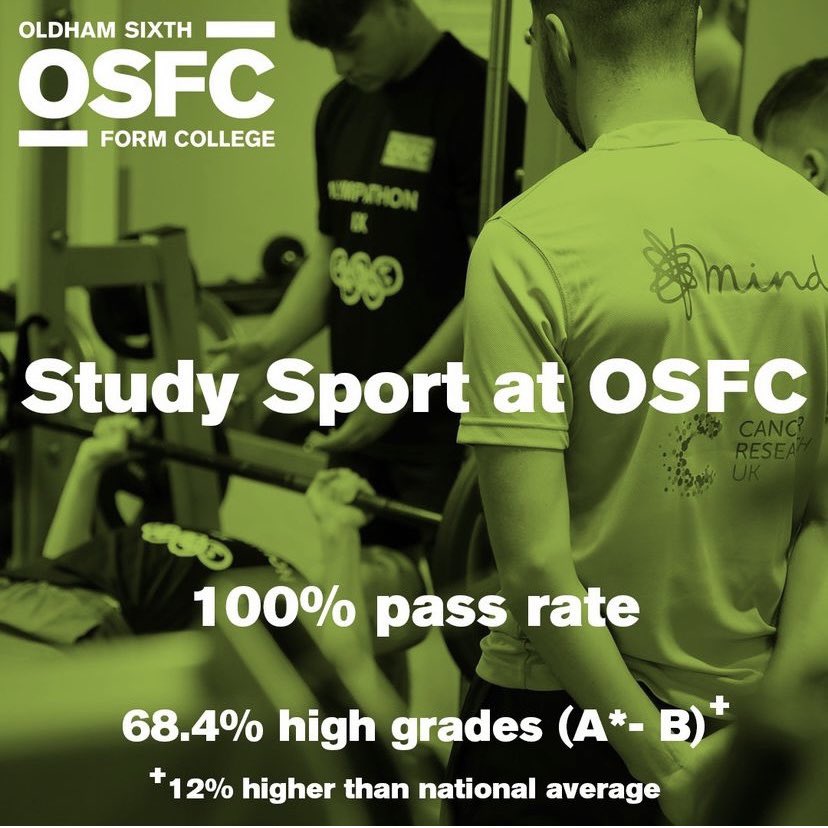 osfcPE's tweet photo. Come &amp; visit our outstanding PE &amp; Sport team, speak to our students, and discuss all of your options this evening at our open event, 5-8pm. #WeAreOSFC https://t.co/NL1CHl0R8k