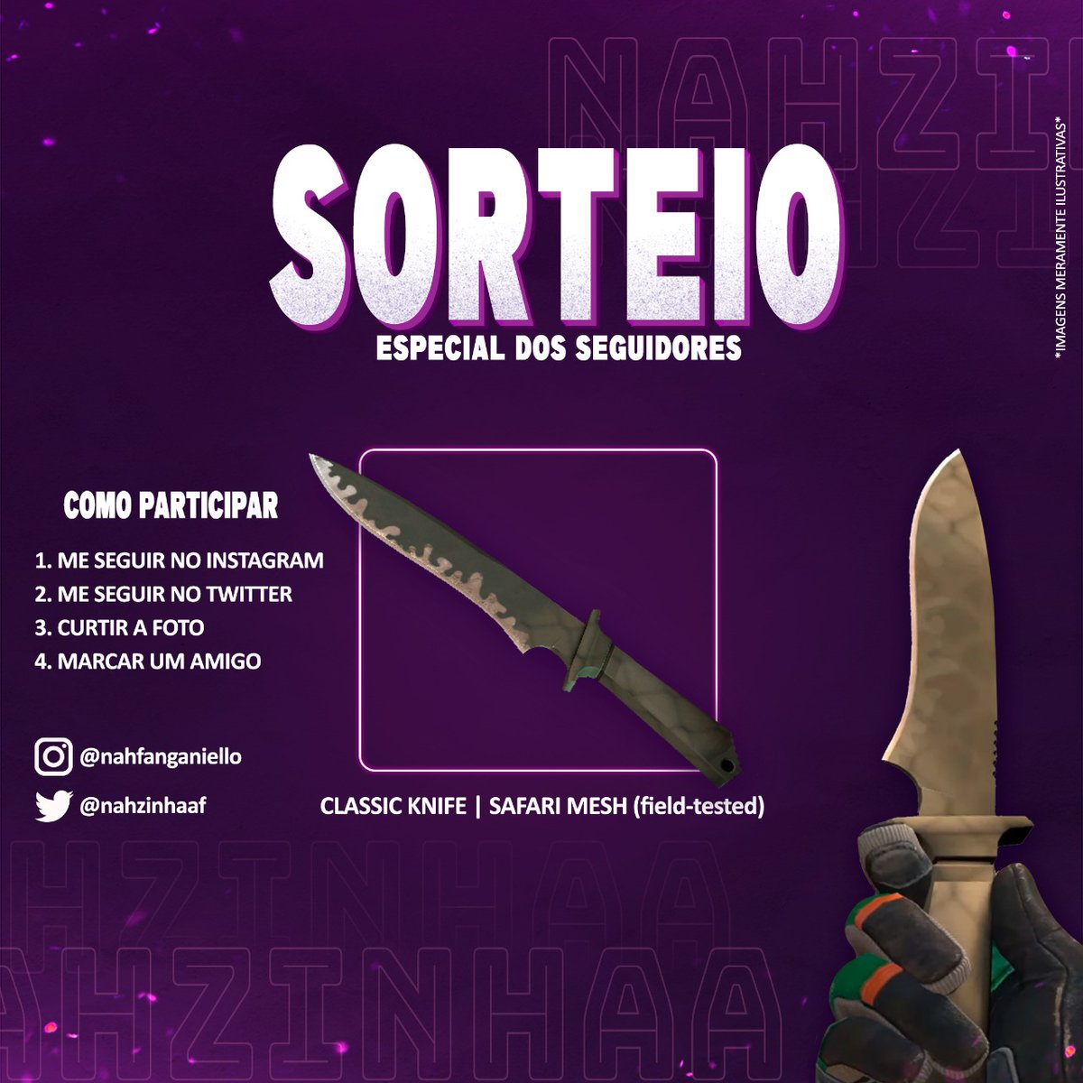 nahzinhaaf's tweet photo. SALVE EQUIPE
Vocês pediram e vou mandar a braba aqui da faquinha que ganhei na VALVE. Ela custa em torno de 500 reais.

Para participar do sorteio basta:
- Me seguir no insta (https://t.co/nhDQAoLVqy) 
- Seguir aqui no twitter
- curtir a fotinho
- Marcar um miguxo!
 
BOA SORTE<3 https://t.co/dPjDgjdn0k