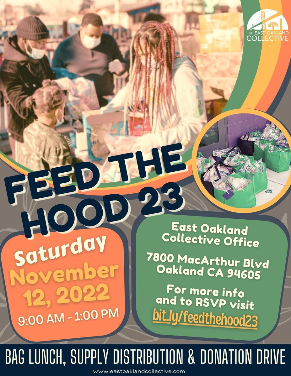 EOakCollective's tweet photo. Join us for the last Feed the Hood of 2022. Plus read all the ways you can help give back this fall and winter to unhoused communities. - https://t.co/0nH10M5kxK https://t.co/ufe19anUoN