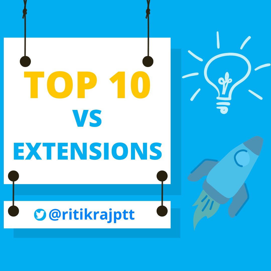 10 Best VS Code Helpful extensions,
you should use to uplift your code and management!

Do check it Out:🧵👇