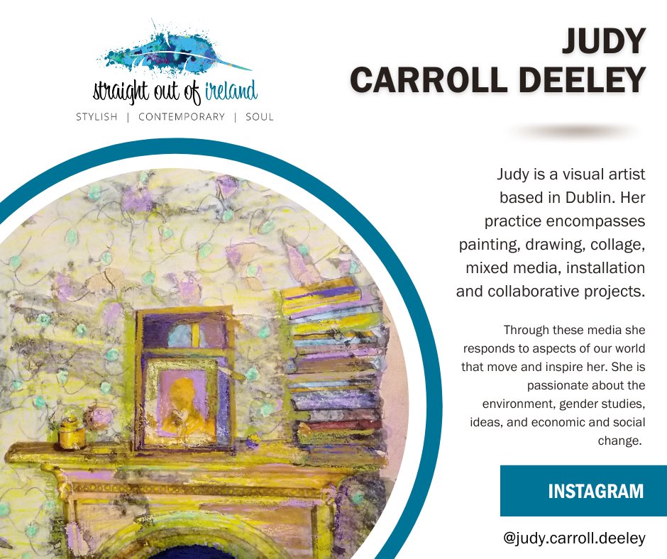 Our next Straight Out of Ireland artist is Judy Carrol Deeley!
Check out Judy's painting, drawing, collage, mixed media, installation, and collaborative projects at judycarrolldeeley.com

#IDCPhila #irishartphiladelphia #straightoutofireland #IrishPhiladelphia