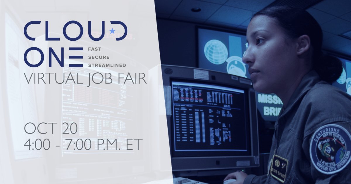 SAICjobs's tweet photo. Virtual events are all the rage! 📲 Chat with @SAICinc about careers supporting the @usairforce Cloud One Program. Learn more, sign up ➡️ https://t.co/NxpeKEVwRt
#CloudOne #AirForce #Careers #AWS #Azure #MSFT https://t.co/9GDDwLRLOw