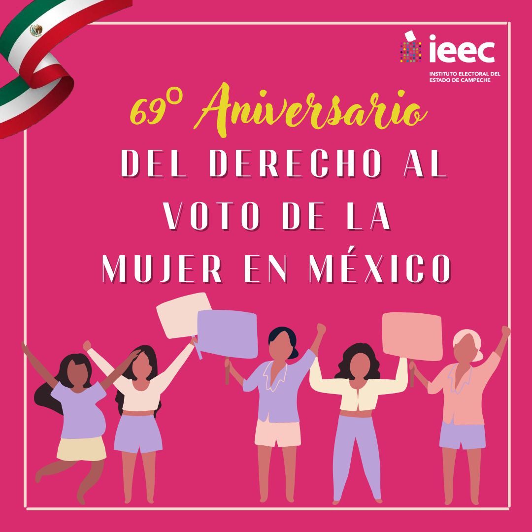 IEECampeche's tweet photo. 🇲🇽17 de octubre, 69 Aniversario del Voto de la Mujer en México.
Un día como hoy de 1953, se publicó la reforma constitucional que reconoció el derecho de las mujeres mexicanas a votar y ser votadas, producto de una larga lucha por parte de las sufragistas mexicanas. ️#CSocial https://t.co/MmeCjWobCe