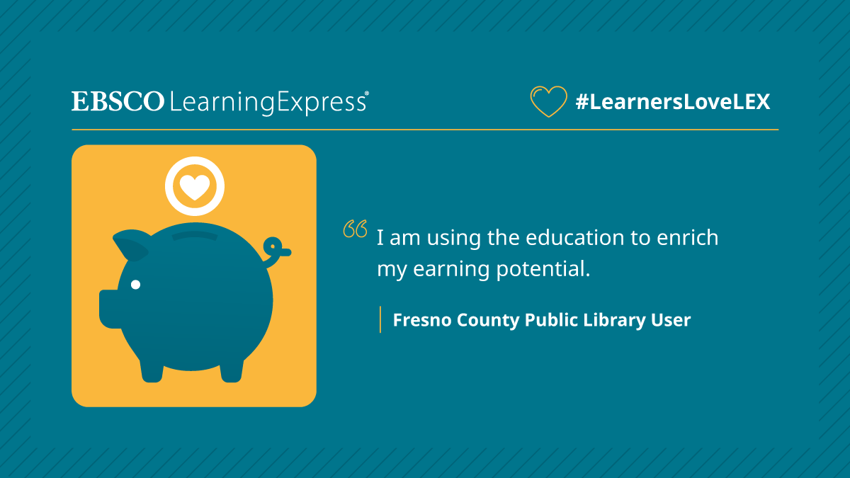 EBSCO's tweet image. Help #jobseekers in your community expand their opportunities. Give them access to LearningExpress: #LearnersLoveLEX #EBSCOLEX ebsco.is/3rHZvOt