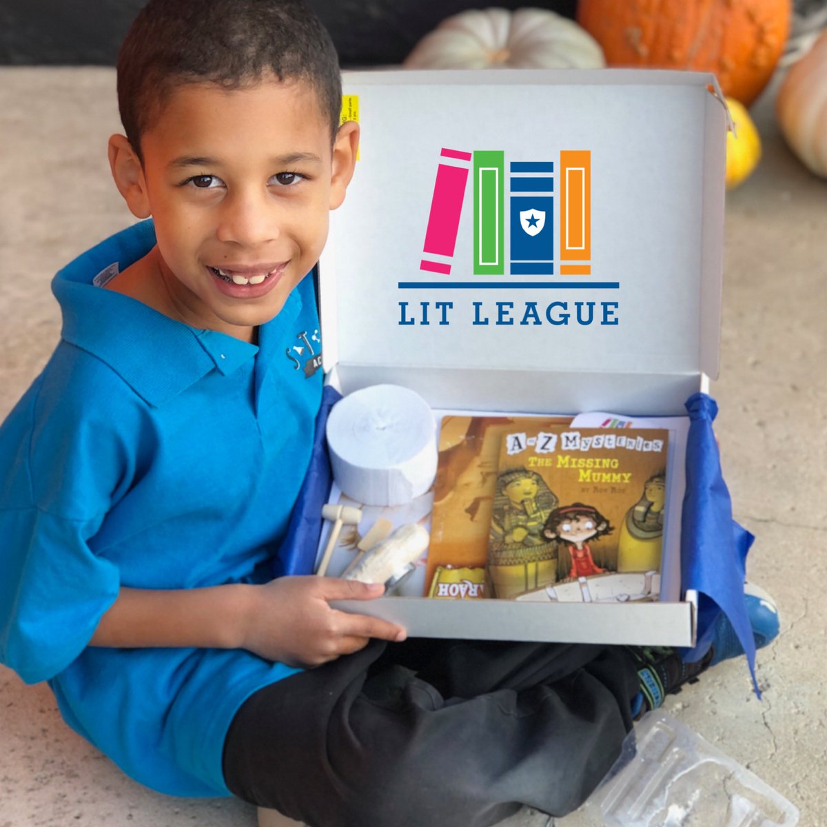 litleagueboxes's tweet photo. Lit League’s early chapter book box for A TO Z MYSTERIES: THE MISSING MUMMY provides hours of enriching fun! It’s no mystery why this box is a kid favorite! #mysteriesforkids #mysterybooks #atozmysteries #ronroy #mummy #halloweenactivities https://t.co/aTywZerozS