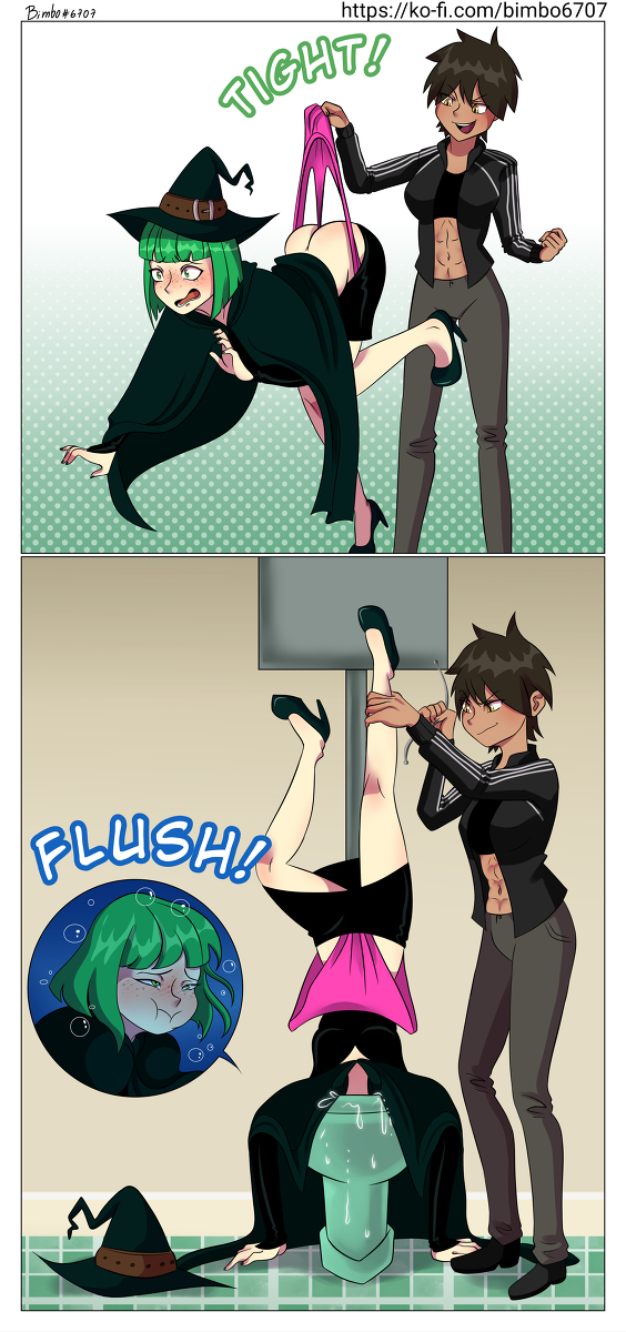 Bimbo6707's tweet photo. Little Witch Wedgied #commision #comic #wedgie #swirly #flush #oc https://t.co/cF6gd2TyPu https://t.co/F6zrBfggFW