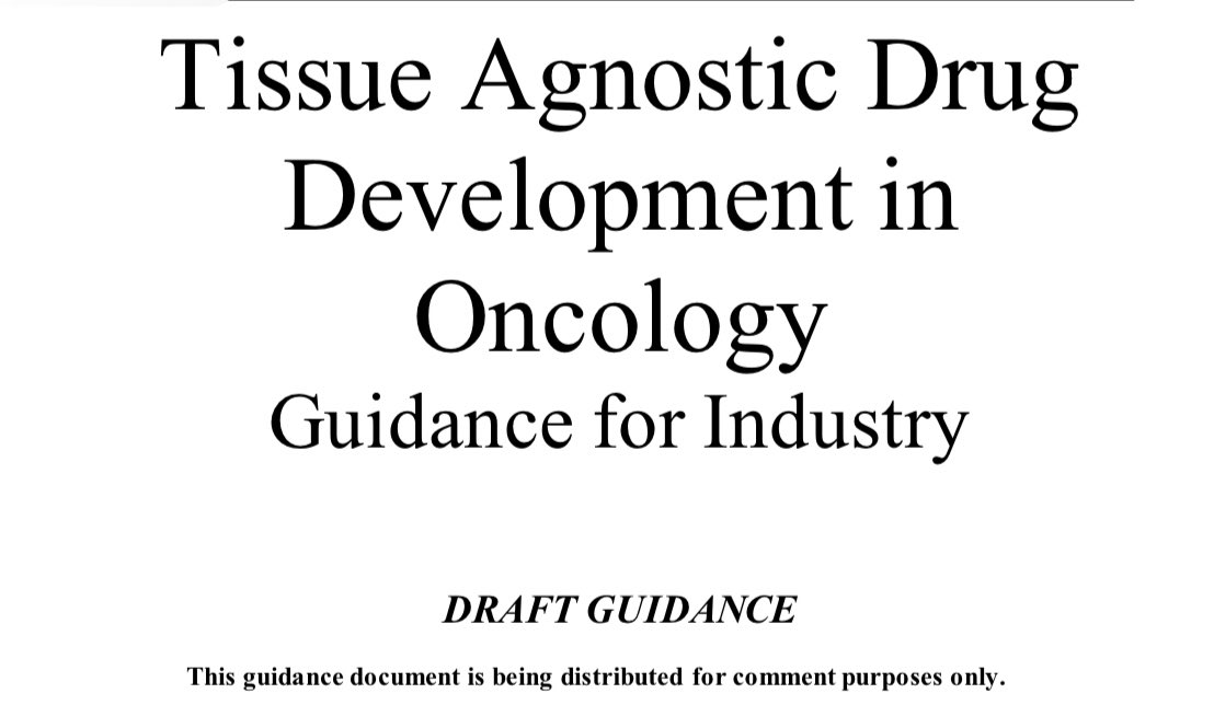 VivekSubbiah's tweet image. 🚨 🥁Guidance alert 👉🏼The US FDA @FDAOncology released a new FDA draft guidance today on 👉🏼Tissue Agnostic Drug Development in Oncology 1/3 #PrecisionMedicine 

#FDAGuidance #tissueagnostic #oncology #drugdevelopment

fda.gov/regulatory-inf…
