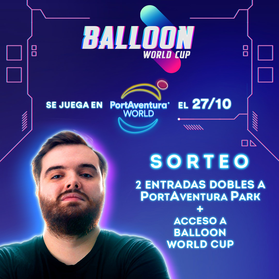 #SORTEO📣 Esta <a href="/BalloonWorldCup/">Balloon World Cup</a> será ÉPICA 🎈🌍SORTEAMOS 2 packs de 2 Entradas a #PortAventura Park🎟️🎢 con acceso a #BalloonWorldCup para el 27/10 😎 Participa:

➡ Síguenos <a href="/Portaventura_ES/">PortAventura World</a>
➡ Haz RT
➡ Responde mencionando con quién te vendrías a vivirlo en directo.