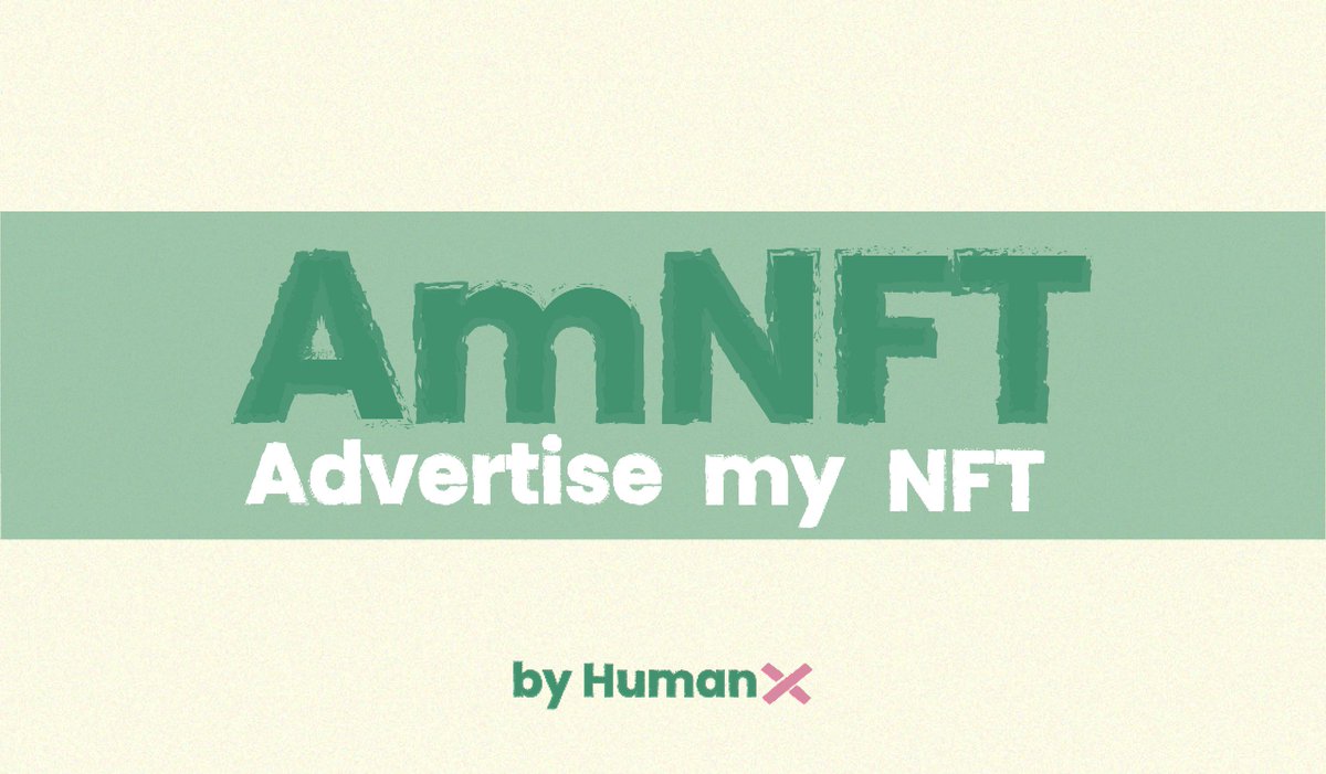 AmNFT (Advertise my NFT) is a tool to sponsor the NFTs that are purchased without royalties. A new revenue stream for projects in the midst of one of the biggest storms with the possibility for holders to remove ads by paying a fee. 🤝