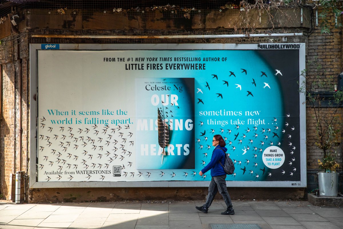 LittleBrownUK's tweet photo. When it seems like the world is falling apart, sometimes new things take flight . . .
Have you spotted our Camden billboard for @pronounced_ing’s #MissingHearts? It comes with removable seed paper birds 🪶✨ https://t.co/NE2lGps6TP