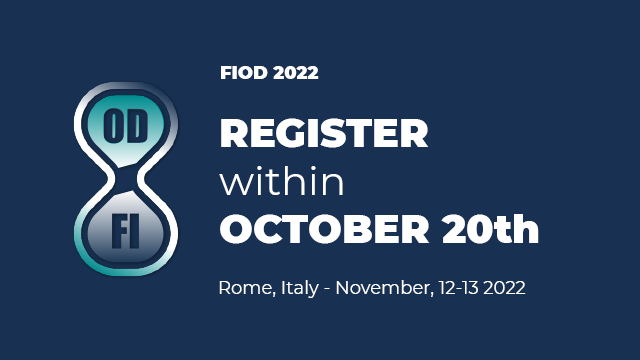 Hi,
 
don’t miss the opportunity…send your abstract and attend FIOD 2022 Congress!!!
The deadline is: October 20th!
Click here: bit.ly/3VtlYfX