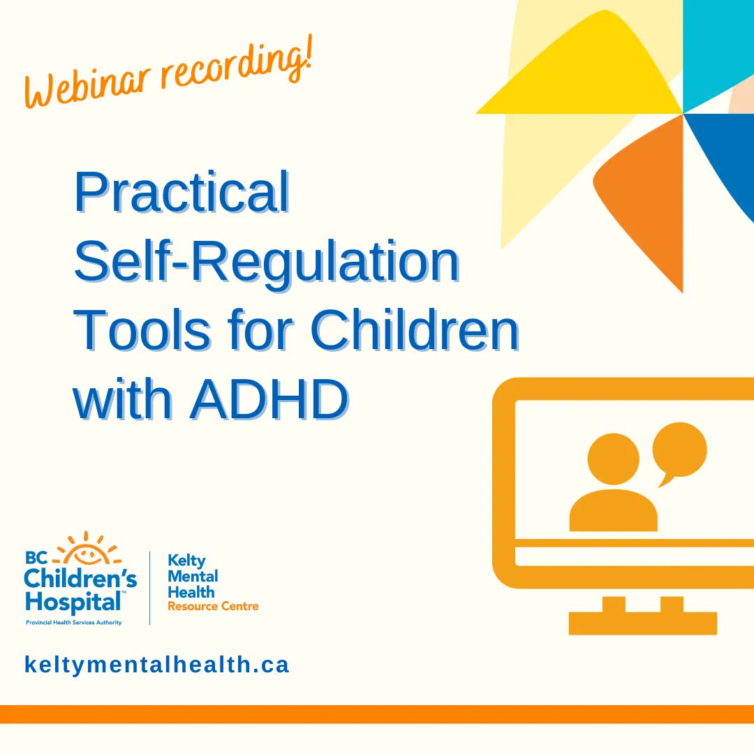 KeltyCentre's tweet photo. As part of ADHD Awareness Month, we invite you to re-watch our webinar recording which focuses on how to help children and youth with ADHD self-regulate and explore practical sensory and motor tools for everyday life.
Watch today: https://t.co/TQUhOga9ll
#adhd #adhdmonth https://t.co/EvkDafS3W6