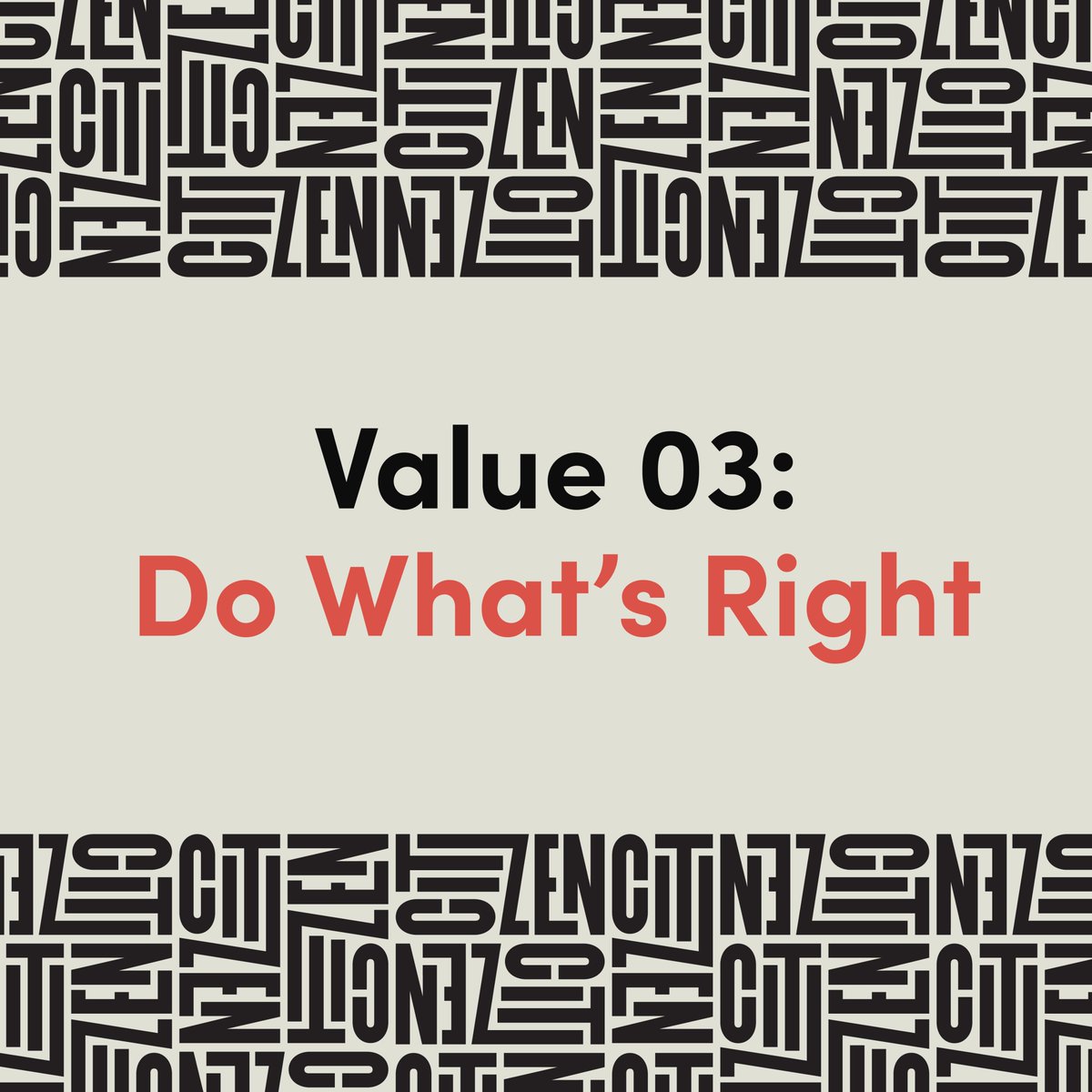 CitizenCanada's tweet photo. We do what's right in making the correct calls over comfortable ones, because what's right is more important than what's easy. We will be true to ourselves and our teammates - if we believe there’s a better approach, we’re encouraged to explore alternative avenues. https://t.co/rCa39wMyQn