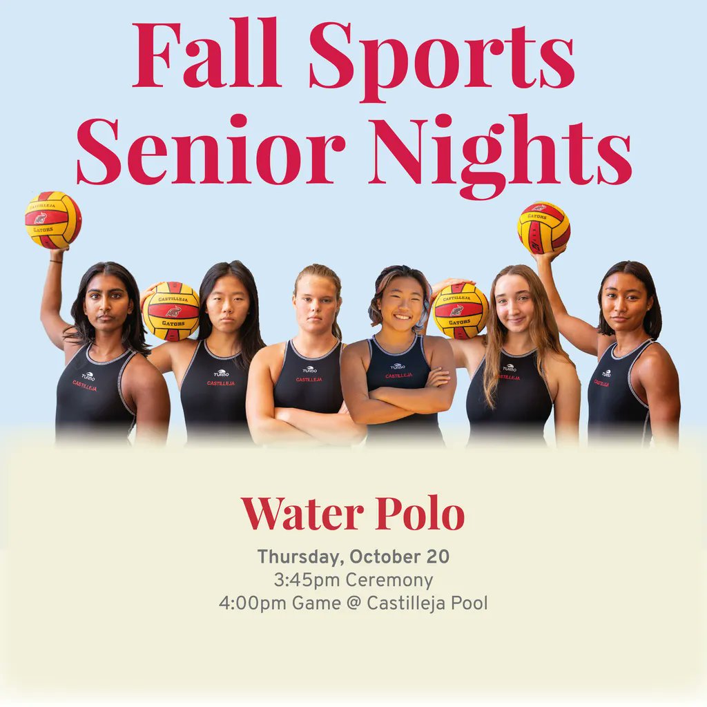 This week, we're celebrating our Senior Gators on our Golf and Water Polo teams! Come cheer them on and give them a big #GatorChomp Wednesday and Thursday. Go Gators!