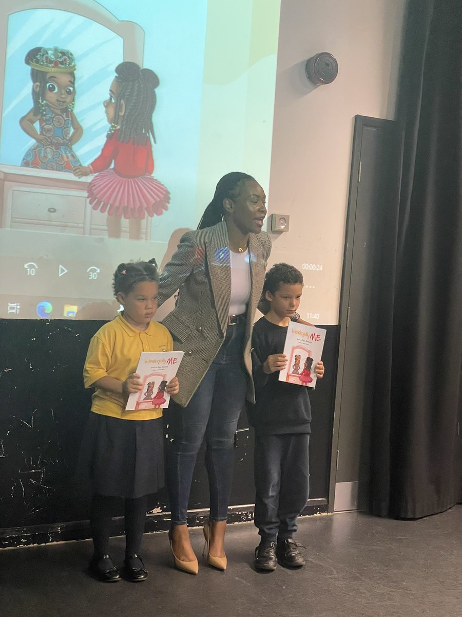 ECSPrimary's tweet photo. Thank you Toyin from  @TOCPublishingUK 
The children loved writing their own affirmations! We can’t wait for you to visit us again! #bhm #authorvisit #wonderfullyme https://t.co/yRhSzIbON3