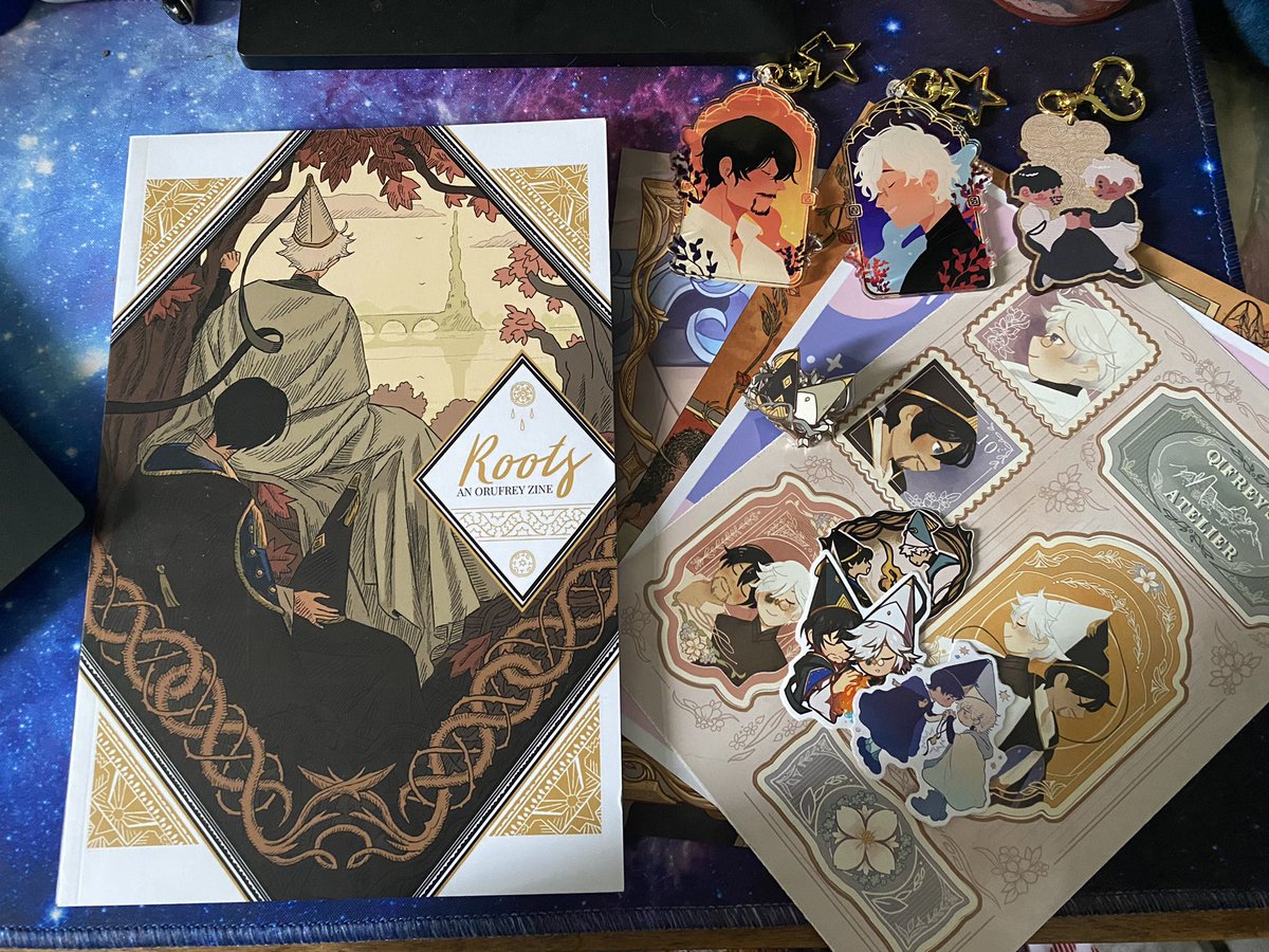 Eeeeee good mail day today! So excited to get my copy of <a href="/orufreyzine/">Roots, an orufrey zine</a>, everything is so gorgeous! ✨