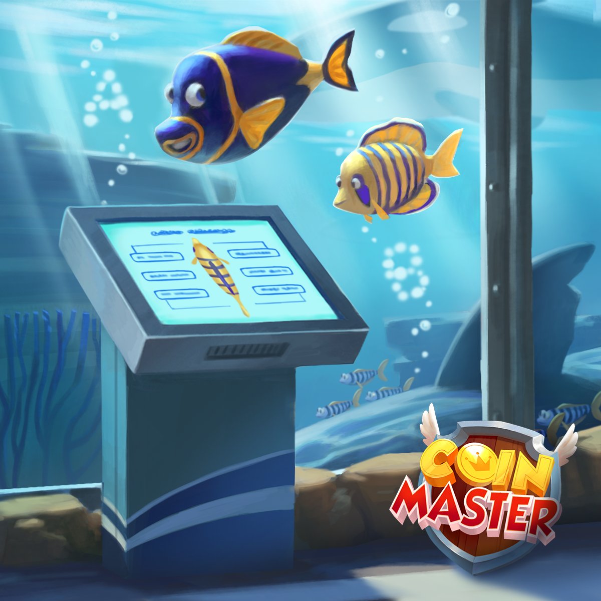 CoinMasterGame's tweet photo. Wanna be the luckiest fish in the sea? 🐠 ✨Tell us which of these fish you see on the screen and you just might win 𝟖𝟎𝟎 𝐒𝐏𝐈𝐍𝐒! 🤗

Dive in and PLAY! 🐟 👉 https://t.co/dwBWQn3NTB https://t.co/Pkd07Nghtt