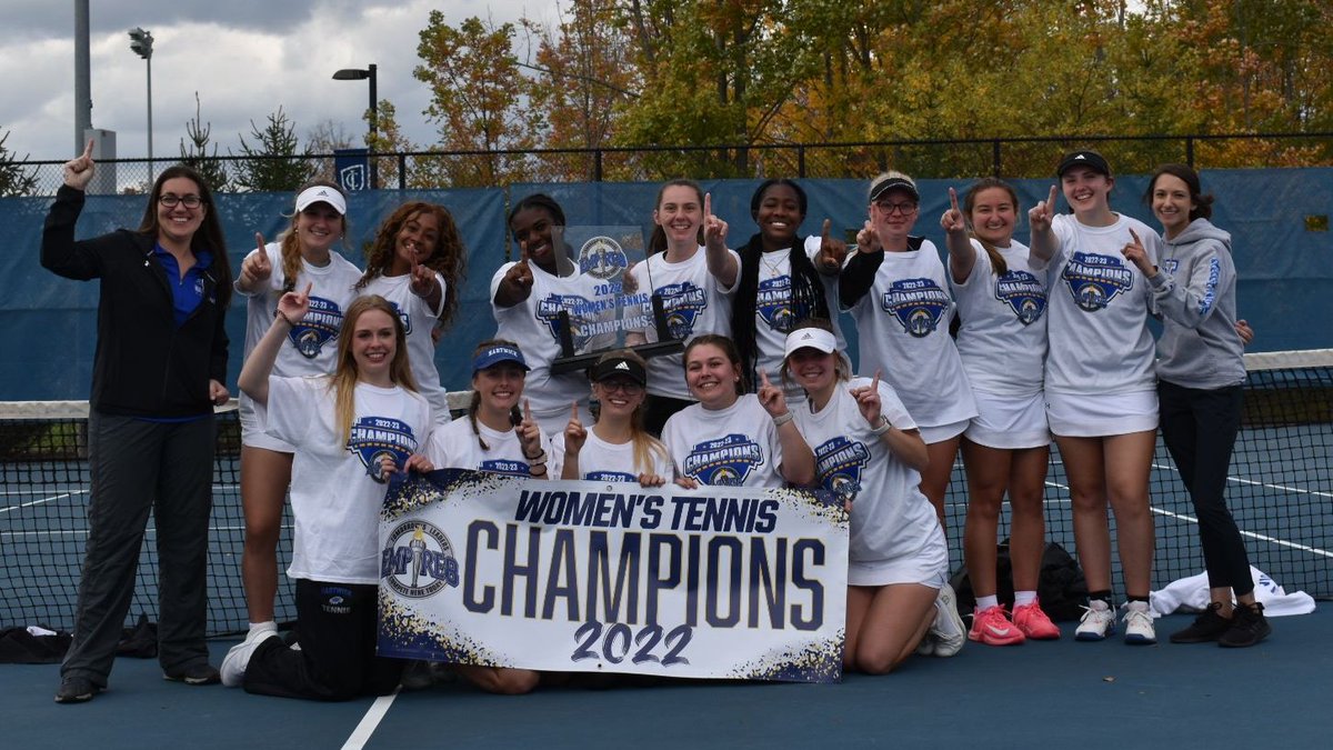 HartwickCollege's tweet photo. LET’S GO ‼️‼️ Hartwick Women's Tennis earned the program’s first E8 championship taking down defending two time champion Nazareth 5-1!!

The team finished the season with a perfect 13-0 record and 9-0 in conference record! 💙 #hartwickcollege https://t.co/rfSNSroJaN