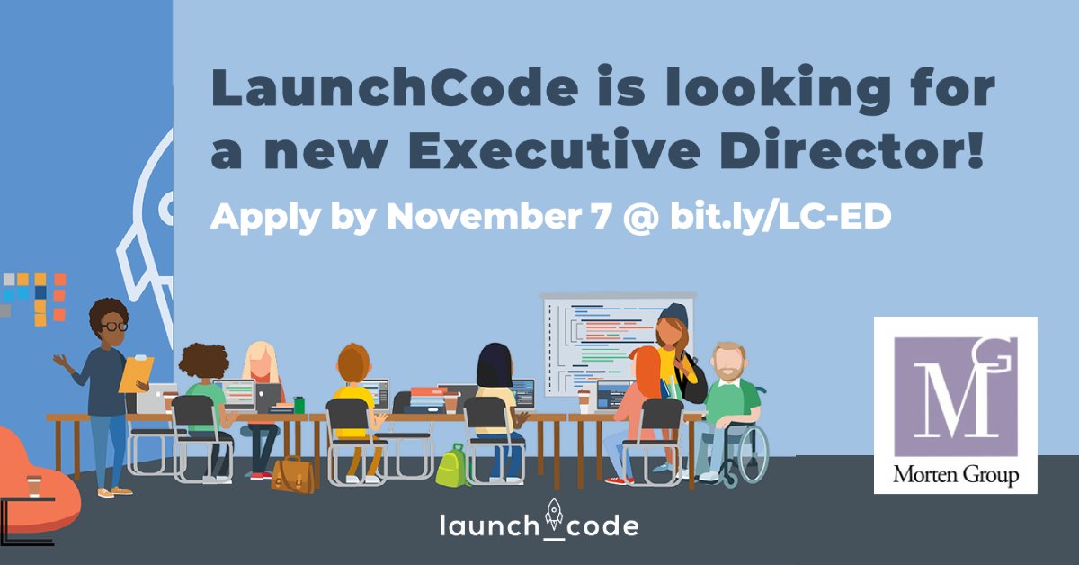 Are you on the lookout for an exciting new opportunity in the tech field? Are you passionate about creating access for job seekers? You might be @LaunchCode’s next Executive Director! Learn more at bit.ly/LC-ED