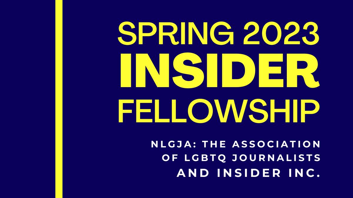 ⏰ Only two weeks left to apply for the Spring 2023 Insider Fellowship ⏰ 📝 Apply today to become an Insider Fellow and gain invaluable journalism experience! ✅ nlgja.org/awardsinfo/the…