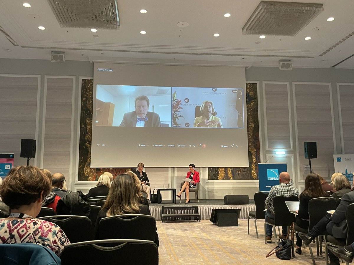 sinieskola's tweet photo. Strategic panel with @DrCaliff_FDA @US_FDA, E.Cooke @EMA_News and C.Wirthumer-Hoche #AGES share positive lessons learned from #COVID-19 pandemic: remote inspections, use of #RWD in drug development and regulatory assessment and utilisation of #RWE in oncology #TOPRASym22 @EFPIA https://t.co/gFz2tY5cOB