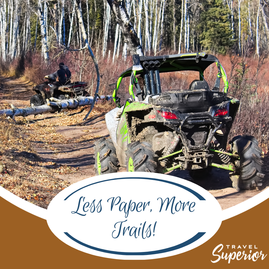TravelSupWI's tweet photo. Less Paper, More Trails! 

There are hundreds of miles of trails around Douglas County that flow around the parks and Superior, WI for easy hop-on, hop-off access.

Explore them today! Learn more: https://t.co/orFUTpunmB

#TravelSuperior #SuperiorDouglasCounty #LakeSuperior https://t.co/v4MURiX3Kc