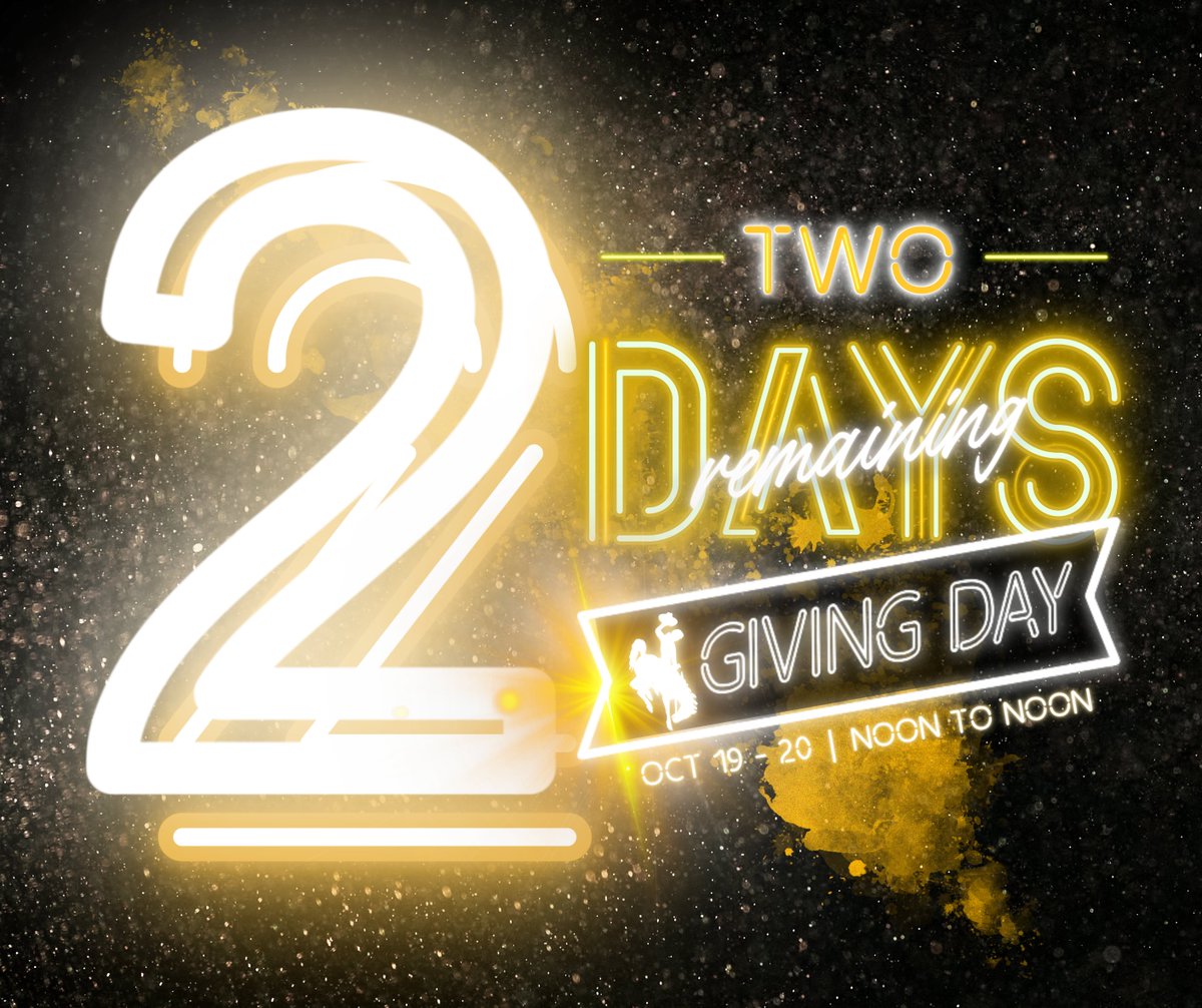 Can you believe Giving Day 2022 is only 2 days away? ❗️❗️❗️UW Casper is so honored to have this opportunity to raise money for student scholarships and emergency funds. 👩‍🎓👨‍🎓 👇👇
#YourLocalUniversity #TheBigGive2022 #casperwy