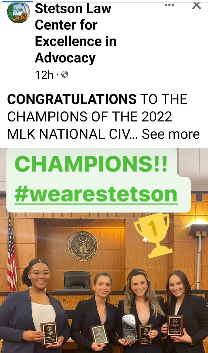 JourneytoEsq's tweet image. Congratulations to Class of 2023 Scholar Logan Jackson and her team on this win! 👏🏾 #StetsonLaw