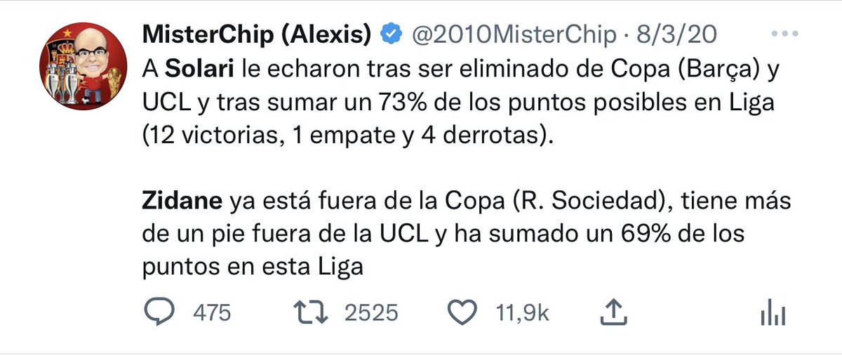 2010MisterChip's tweet photo. Siempre he publicado este tipo de datos. Lo que pasa es que los frikis que hoy se suben por las paredes y gritan como gatas en celo cuando ven los tuits de Xavi, con estos de Zidane se reían y daban RT de forma compulsiva. En fin, lo de siempre. Ni caso. https://t.co/o3DTbfvVee