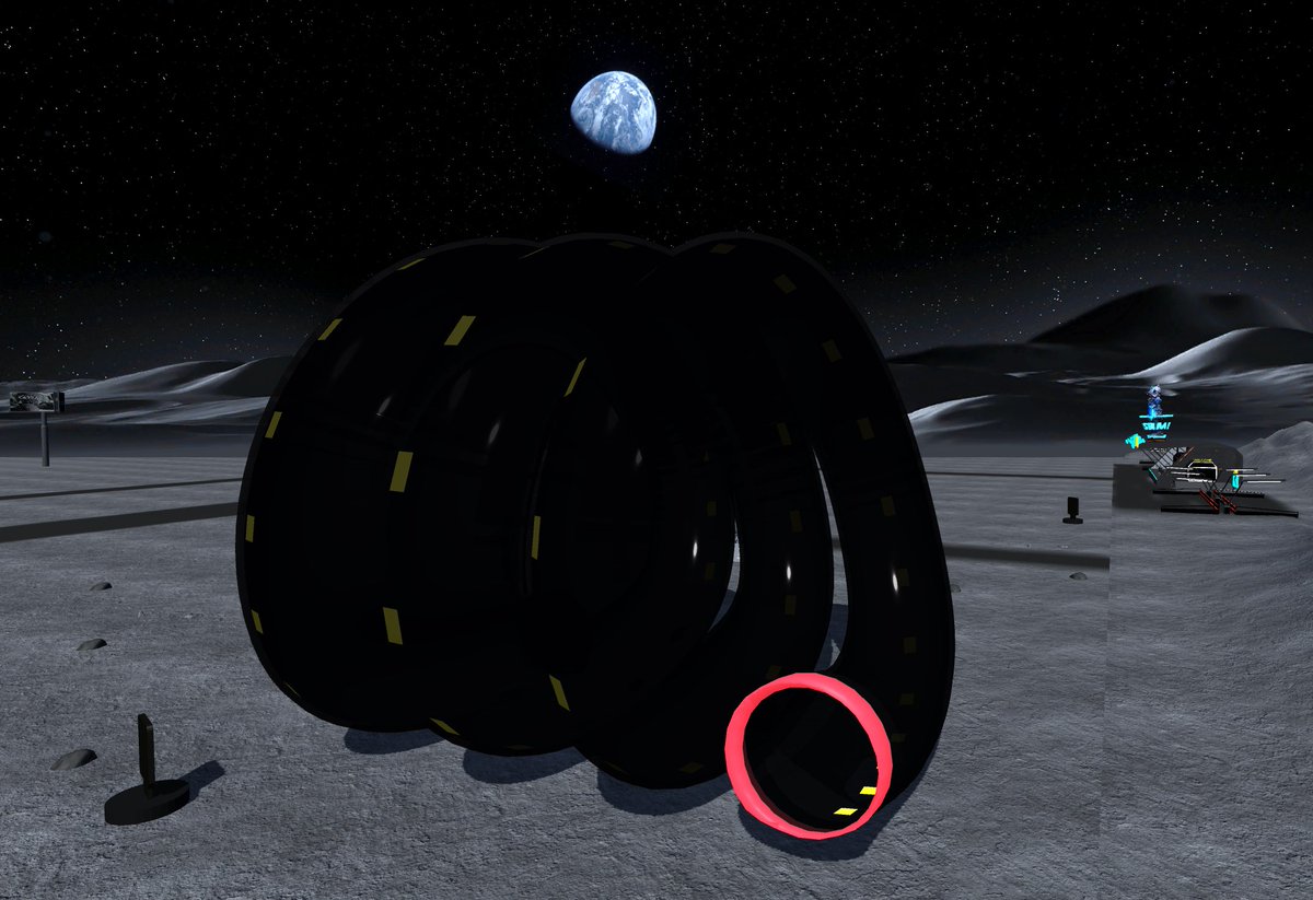 JoyeousT's tweet photo. I am so proud of my land owners that are building at @Carda_station !  They have learned to use their build budgets very frugally.  They build fun for the community.  Vehicle tube, Space station, Sun Deer, and Alien something...  Come &amp; build...  
#cardanoconmunity #blender https://t.co/xXct8V7ekJ