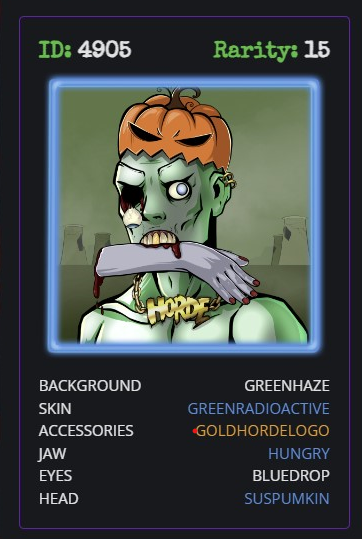 GSlips's tweet photo. @HordeTweets Happy Halloween #horde #ZNFT #TBAAS @HordeTweets https://t.co/IMPo2CsE2W