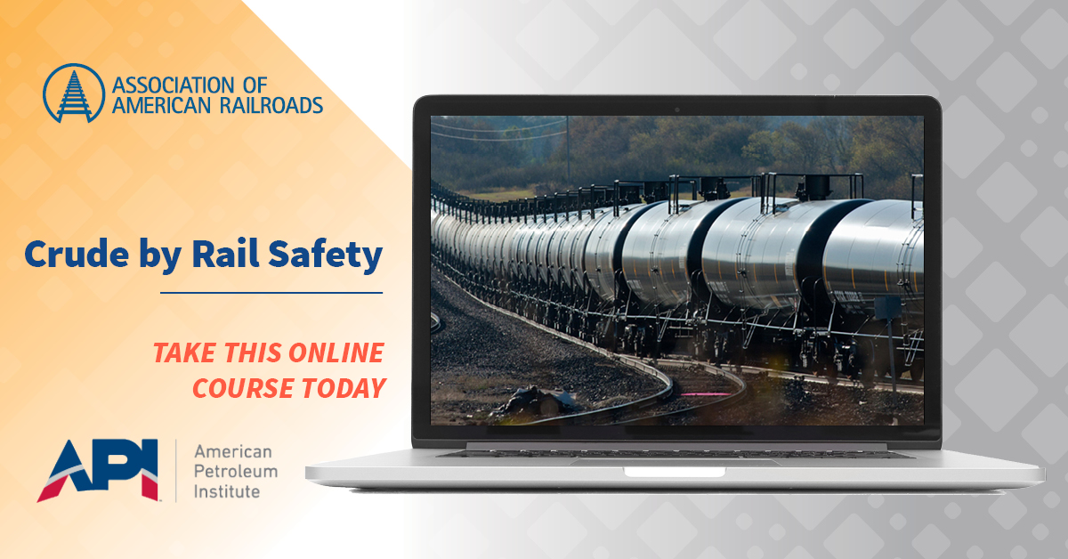 TRANSCAER's tweet photo. Have you taken the @APIenergy and @AAR_FreightRails “Crude by #Rail Safety” online course yet? It’s now available on our #TRANSCAER Learning Management System: https://t.co/SQzIPVBd0v https://t.co/Kakc37JTXK