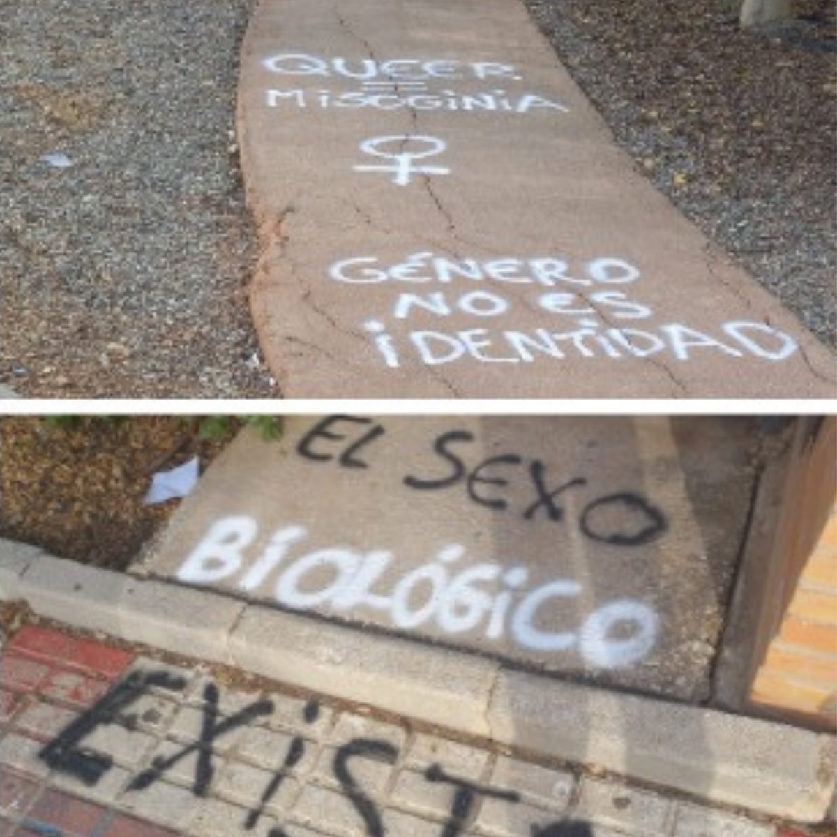 obandaluz_lgbt's tweet photo. 🛑 En la Universidad de Málaga aparecen pintadas tránsfobas.
Los hechos se han puesto en conocimiento del Vicerrectorado de Igualdad, Diversidad y Acción Social y han mostrado su rechazo total ante este acto de odio #Transfobia #StopTransfobia https://t.co/iYWUgbz5vW