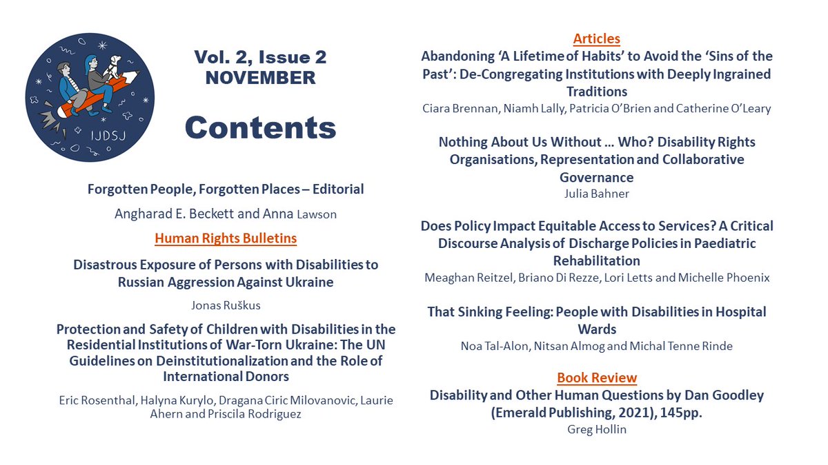 Int. Journal of Disability & Social Justice tweet media