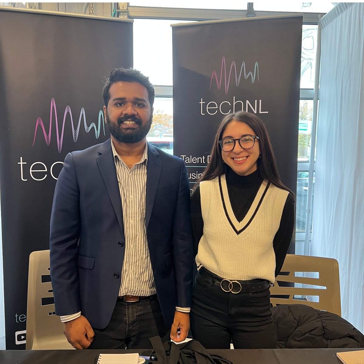 _techNL's tweet photo. The St. John’s Local Immigration Partnership is hosting the My New St. John’s LIVE Expo Event to familiarize newcomers with the invaluable resources available in our community. Habin and Rahaf, members of the #techNL Talent Team will be on-site at the #techNL booth! https://t.co/2hw39ET8Ro