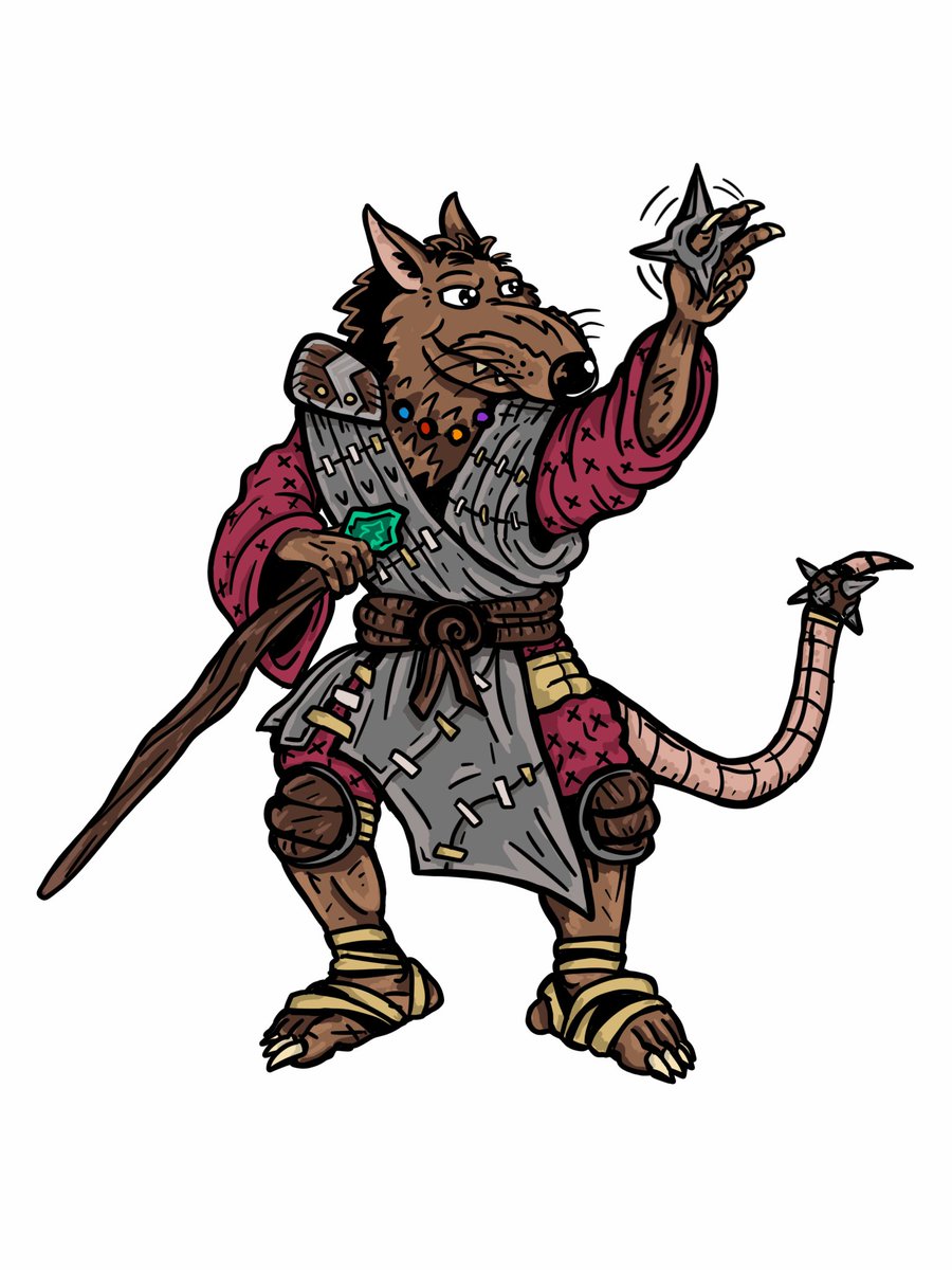 PIKRASSO's tweet photo. @streeture @sketchbrooks #TMNTtober #8 Splinter https://t.co/RVbwXWD9Ld