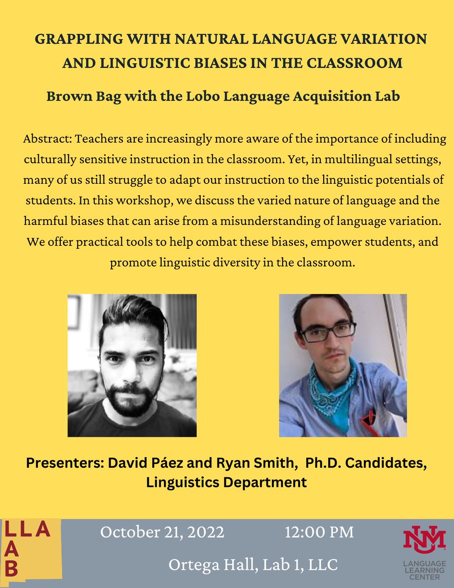 UNM Linguistics (@linguisticsunm) on Twitter photo 