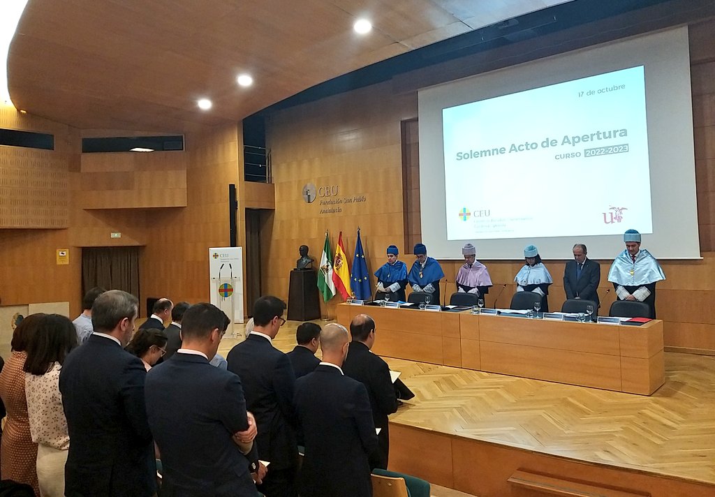 CEUAndalucia's tweet photo. Comienza el Acto de Apertura del Curso Académico 2022/23 del Centro de Estudios Universitarios Cardenal Spínola CEU #grados #nuevocurso #somosCEU @BeatrizHoster @unisevilla https://t.co/ivr3CYDvwk