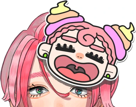 前に何故か髪の毛レイヤーを統合しちゃってたから、線画描き直してたら眠たい!2枚目修正後 