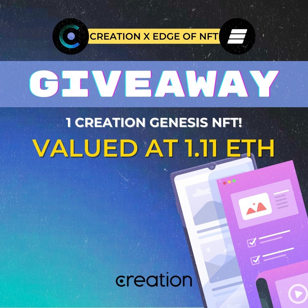 TheEdgeofShow's tweet image. BIG #GIVEAWAY ALERT! 🚨

@CRXN_space is giving away 1 Genesis #NFT(valued at 1.11 #ETH)!

Creation is the new #Web3 Creator Network that transforms ‘fans’ into co-#creators &amp;amp; #investors. Work + earn together with your favorite entertainers.

Enter 🎁: bit.ly/3MA8rPz