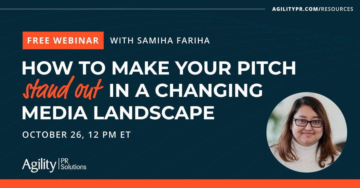 Can’t seem to secure earned media coverage in a changing landscape? You’re not alone. Learn from expert <a href="/FarihaSamiha/">Samiha Fariha</a>, a senior associate at <a href="/GolinGlobal/">Golin</a> at this month’s free webinar! Register today. hubs.ly/Q01psKY40